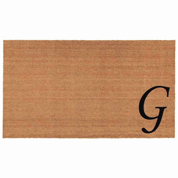 Calloway Mills Monogram Door Mat, Black, Natural, 18 in W x 30 in L 153621830G - main